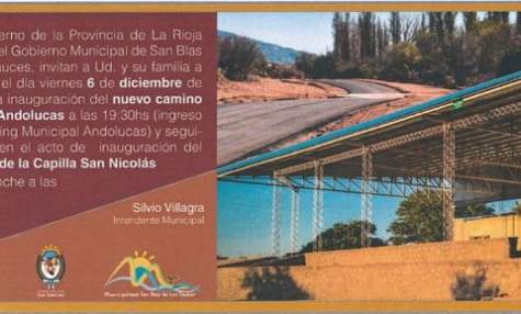Se inaugura el camino Hualco- Andolucas
