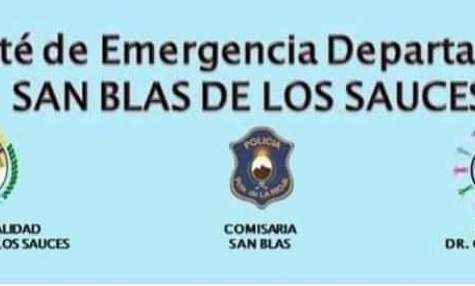 Nuevas medidas del Comite de Emergencia en San Blas de Los Sauces